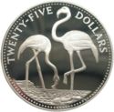 25 Dollars (Bird Conservation. Flamingos)