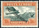 Airplane Crossing Mountains, overprinted