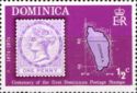 1d. stamp of 1874 and map