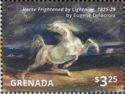 Horse frightened by lightning by Eugene Delacroix