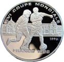 1,000 CFA Francs (16th World Championship football 1996 France)Matte 31g