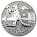 1 Dollar (Kangaroo holding football. Silver)