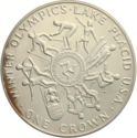 1 Crown (XIX Olmp. Winter Games 1980 Lake Placid - Silver Edition)