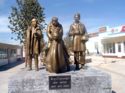 Taraz. Statue of "Gentlemen of Fortune"