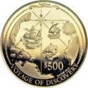 500 Dollars (Discovery. Columbus' three ships)