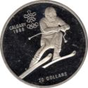 20 Dollars (XV Winter Olympic Games 1988 Calgary - Downhill skier)