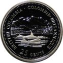 25 Cents (125th Ann. of Con. - British Columbia - silver edi