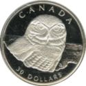 30 Dollars (Wildlife platinum series. Snowy Owl)