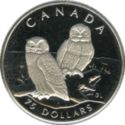 75 Dollars (Wildlife platinum series. Snowy Owl)