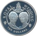 10 Dollars (Wedding of Prince Charles and Lady Diana - Silver edition)