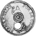 2 Reales (Type I countermark: Radiant 6-pointed star within 7mm circle.)