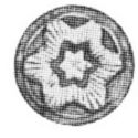 ½ Reales (Type I countermark: Radiant 6-pointed star within 7mm circle.)