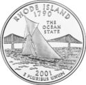 25 Cents / Quarter (Rhode Island - The Ocean State - Silver edition)