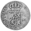 2 Reales (Countermarked Coinage - 1841)