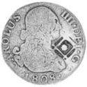 2 Reales (Countermarked Coinage - 1841)