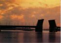 Leningrad. Alexander Nevsky Bridge over Neva river