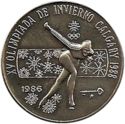 1 Peso (XV Winter Olympic Games 1988 Calgary - skater - with logo)