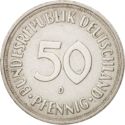 50 Pfennig (D, F, G, J) Reeded