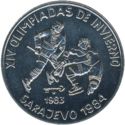 1 Peso (14th Winter Olympics 1984 Sarajevo - Ice hockey)