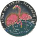 10 Pesos (Caribbean Fauna. Multicolored flamingos)