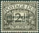 Postage Due: GB stamps overprinted horizontally