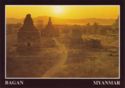 Bagan. Sunset at Irrawaddy river