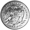 25 Cents (Countermarked Coinage (U.S. Series))