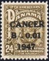 Coat of Arms Overprinted - Cancer 1947