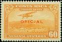 Mail Plane with overprint "OFICIAL" in red