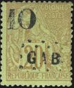 Type Alphee Dubois overprinted and surcharged