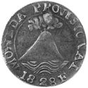 2 Reales (Provisional coinage. SALV)