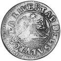 2 Reales (SAP - Counter-marked coinage)