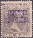 King Alfonso XIII overprinted