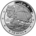 70 Ecu (Sir Francis Drake and the Golden Hind)