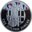 50 Pence (Queen's Golden Jubilee - Silver- Color)