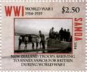 New Zealand troops arriving in Samoa