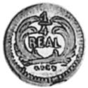 ¼ Reales (0.835 below large wreath)