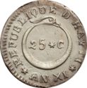 25 Centimes (Western Republic. (An 10-13))