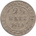 2½ Batzen (value in dotted circle)