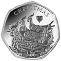 50 Pence (Three French Hens - Silver)