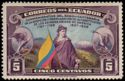 "Liberty" carrying flag of Ecuador