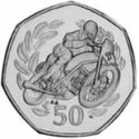 50 Pence (Tourist Trophy Motorcycle Races, Les Graham - Silver)