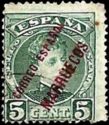 King Alfons XIII overprinted
