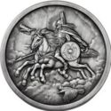 1oz Antique Silver Nordic Creatures Series, Sleipnir