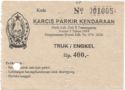 Karcis Parkir Kendaraan - Truk / Engkel
