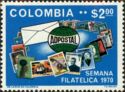 Post Emblem, Envelope, Colombian Stamps