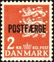 Small coat of arms overprinted POSTFÆRGE