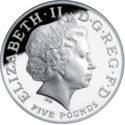 5 Pounds (Accession of Queen Elizabeth I - Silver Piedfort)