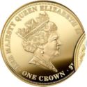 1 Crown (Royal Navy 'Pride Of The Seas', Mary Rose - Gold Plated)