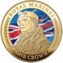 1 Crown (Royal Marines - Gold Plated)